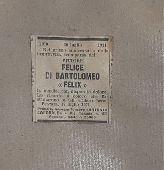 Dipinto floreale vintage con cornice dorata