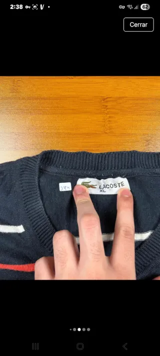 Jersey Lacoste Talla XL Rayas d374