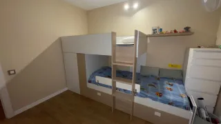 Cama tren litera con armario y cajones