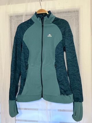 Sudadera Quechua verde y azul