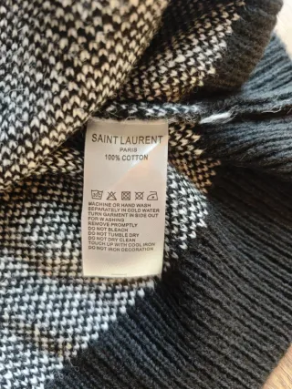 Jersey Saint Laurent Negro Logo Blanco