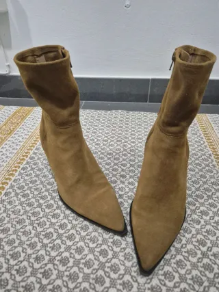 Botines Zara Marrones Puntiagudos