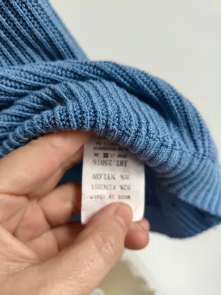 Jersey punto corto diseño italiano azul