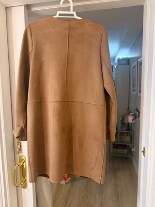 Abrigo antelina marrón canela