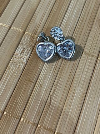 Lote Pendientes Colgantes Negro y Plata