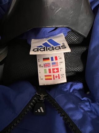 Chaqueta Adidas Vintage Azul y Negra