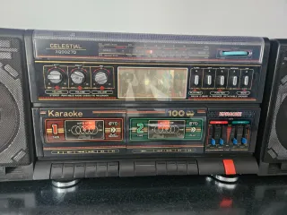 Boombox Celestial Doble Pletina Vintage