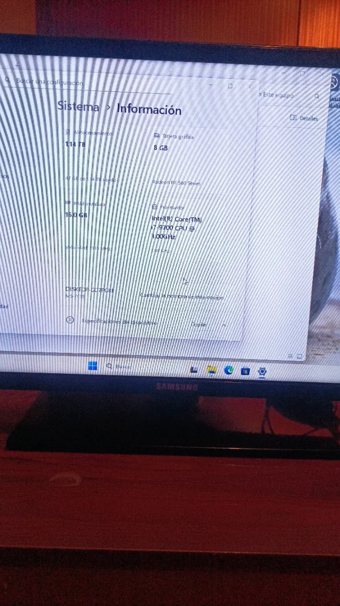 i7-9700 / AMD RX 580 16GB RAM  Último precio.