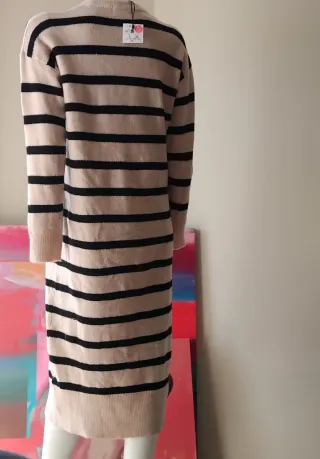 Vestido malha riscas Lefties