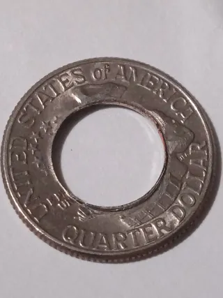 MONEDA QUARTER DOLLAR.1776-1976.BICENTENARIO.ERROR