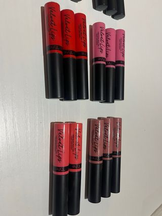 Lote 12 Labiales Líquidos Velvet Lips TAHE