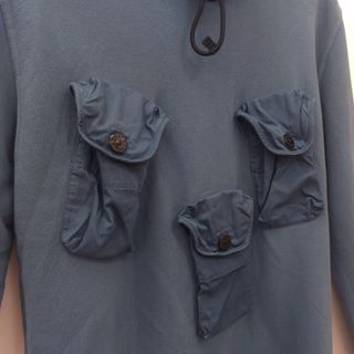 Stone Island vintage cotton fleece mock neck L