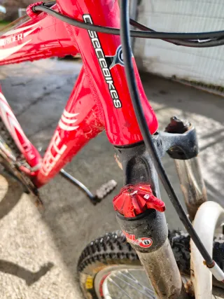 Bicicleta de montaña roja