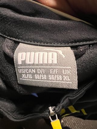 Chaqueta Puma Negra y Amarilla Cremallera