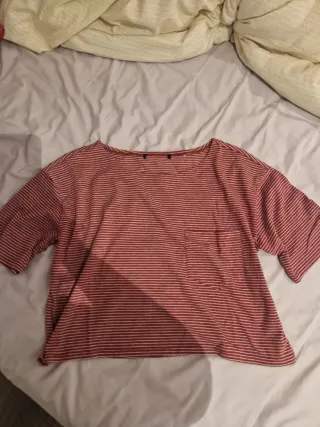 Camiseta corta de rayas