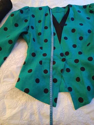 Traje Chaqueta Lino Lunares T.38