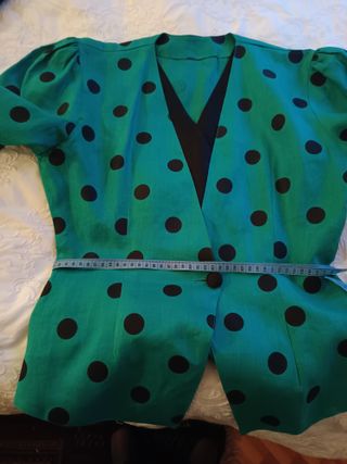 Traje Chaqueta Lino Lunares T.38