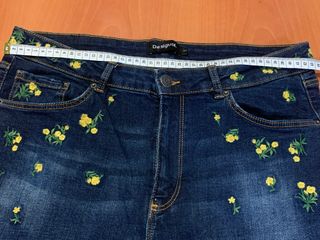 Vaqueros Desigual Talla 44 Bordados Florales