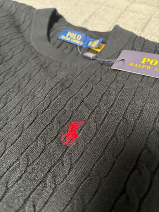 Jersey Polo Ralph Lauren Negro Cable Knit
