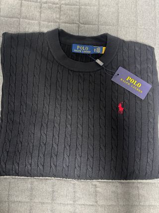Jersey Polo Ralph Lauren Negro Cable Knit