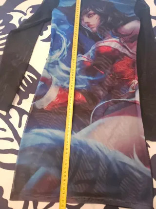 Vestido Bershka Malla Estampado Anime Talla XS