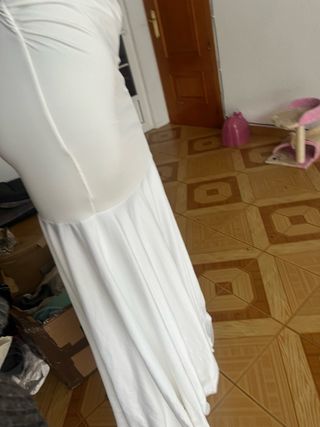 Vestido blanco volantes