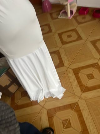 Vestido blanco volantes
