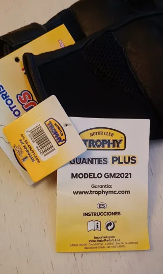 Guantes Motorista Piel Trophy Talla L