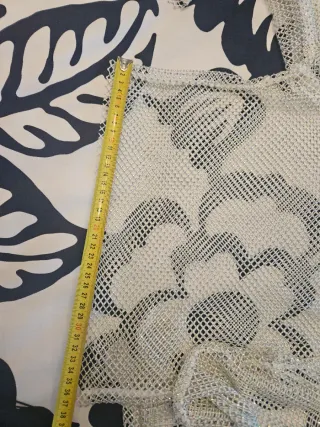 Camiseta Zara plateada talla S