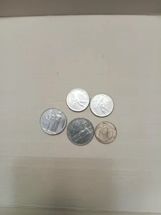 Lotto di 5 Monete Antiche di Lire Italiane