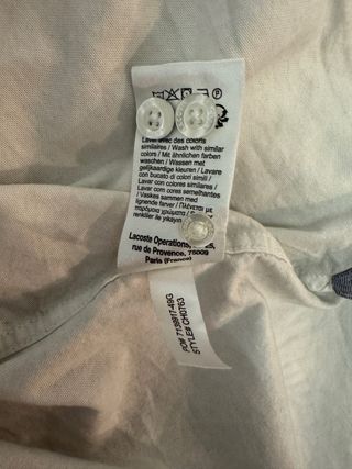 Camisa Lacoste Slim Fit Blanca Talla M