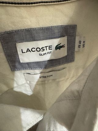 Camisa Lacoste Slim Fit Blanca Talla M
