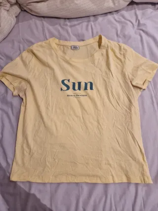 Camiseta Sun amarilla pastel