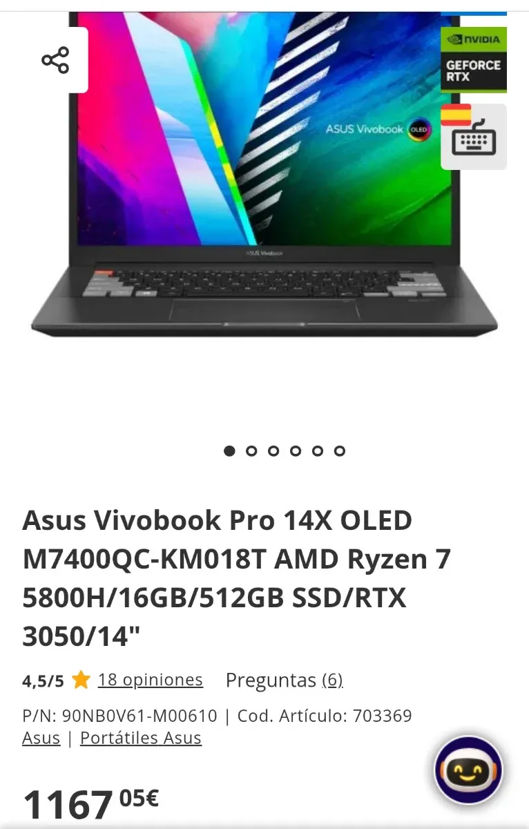 Asus Vivobook Pro 14X OLED afbeelding 7