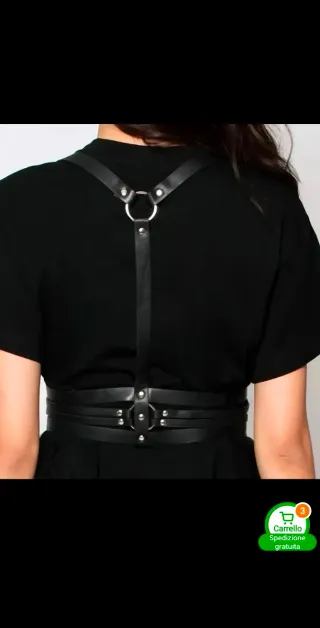 Harness Lingerie Nero dark pelle sexy onlyfans new