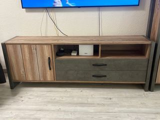 Mueble TV y Vitrina Madera
