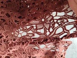 Vestito antico pizzo e gonna plissé