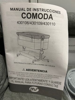 Mini cuna de viaje gris totalmente nueva