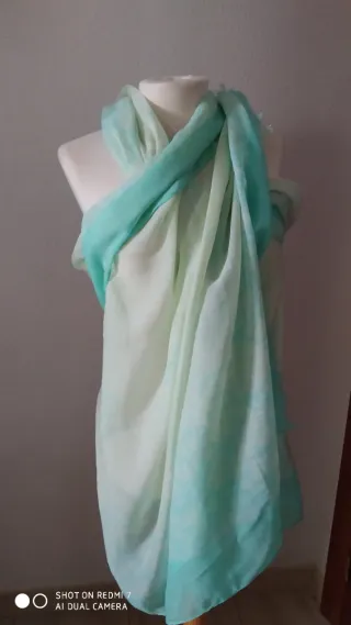 Pareo grande playa verde y turquesa