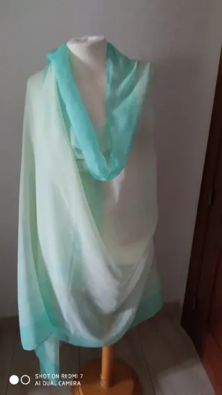 Pareo grande playa verde y turquesa