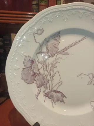 Plato Antiguo Pickman Sevilla Vintage Flores