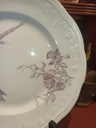 Plato Antiguo Pickman Sevilla Vintage Flores