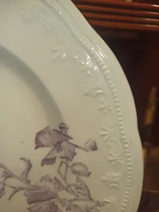 Plato Antiguo Pickman Sevilla Vintage Flores