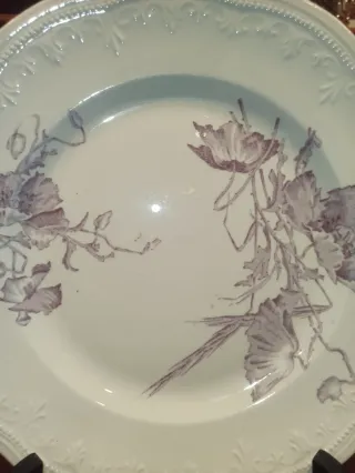 Plato Antiguo Pickman Sevilla Vintage Flores