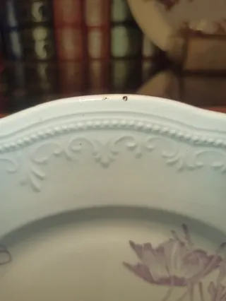 Plato Antiguo Pickman Sevilla Vintage Flores