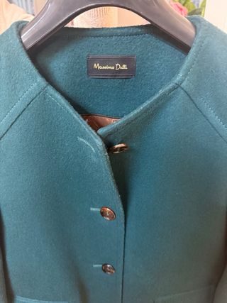 Abrigo Lana Massimo Dutti Verde