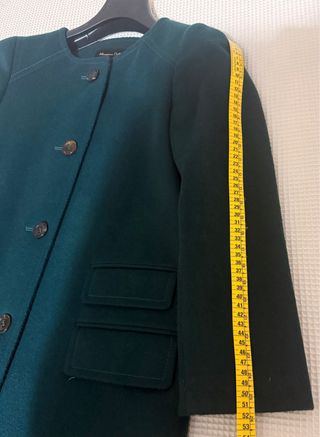 Abrigo Lana Massimo Dutti Verde