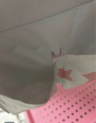 Cambiador bebé estrellas rosas