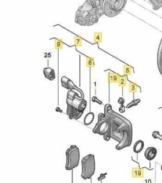 8K0615404B PINZA FRENO TRASERA DERECHA AUDI A4 BE