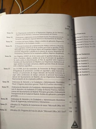 Auxiliar administrativo Ayuntamiento de Madrid.